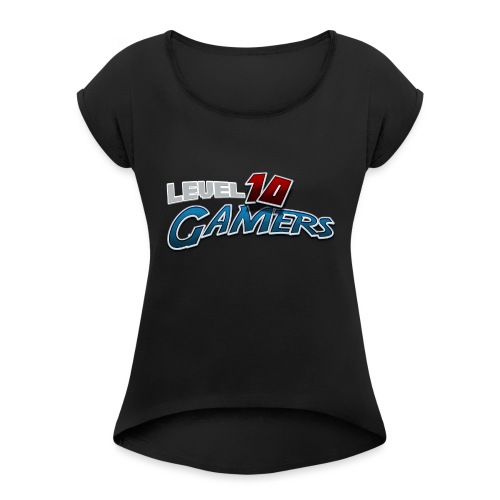 Level10Gamers Logo - Women's Roll Cuff T-Shirt
