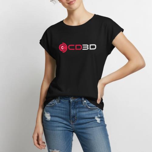 CD3D Transparency White - Women's Premium Roll Up Sleeve T-Shirt
