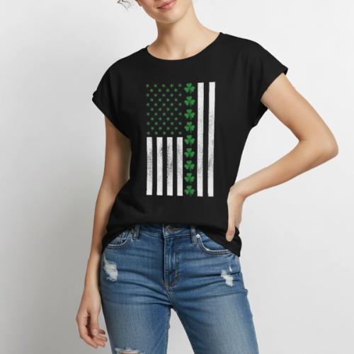 Irish American - Women's Premium Roll Up Sleeve T-Shirt