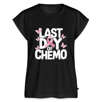 Breast Cancer Awareness Month Pink Ribbon Chemo - Women's Premium Roll Up Sleeve T-Shirt - black - Front - AI Model Female 180 light (180cm)