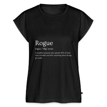 Rogue - Women's Premium Roll Up Sleeve T-Shirt - black - Front - AI Model Female 180 light (180cm)
