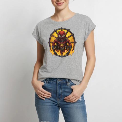 Firefighter spider - Women's Premium Roll Up Sleeve T-Shirt