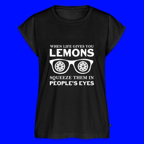 Life Lemons - Women's Premium Roll Up Sleeve T-Shirt