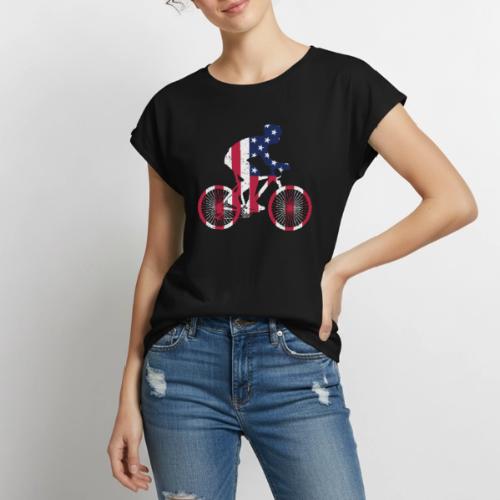American Cyclist - Women's Premium Roll Up Sleeve T-Shirt