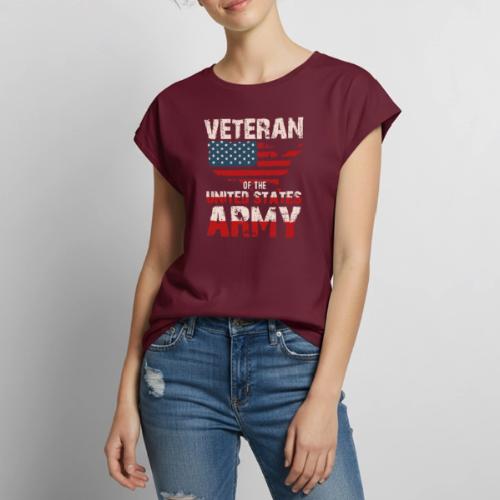 Veteran of the United States Army - Women's Premium Roll Up Sleeve T-Shirt