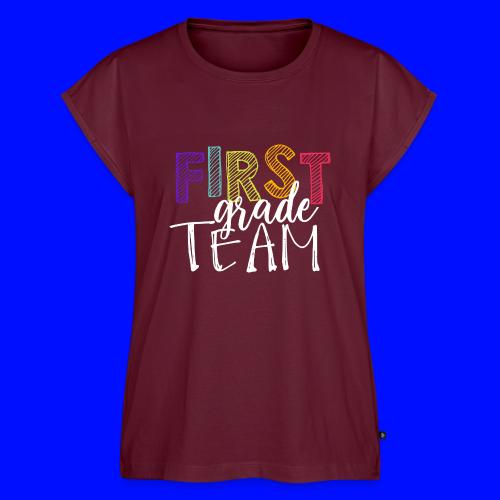 First Grade Team Grade Level Team Teacher T-Shirts - Women's Premium Roll Up Sleeve T-Shirt