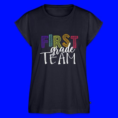 First Grade Team Grade Level Team Teacher T-Shirts - Women's Premium Roll Up Sleeve T-Shirt