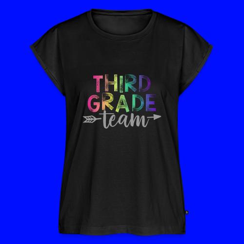 Third Grade Team Teacher T-Shirts Rainbow - Women's Premium Roll Up Sleeve T-Shirt