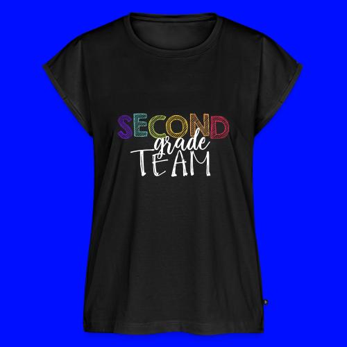 Second Grade Team Grade Level Team Teacher T-Shirt - Women's Premium Roll Up Sleeve T-Shirt