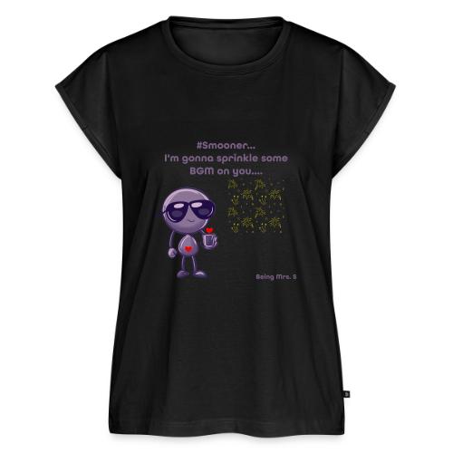 Smoon City_Sprinkle some BGM on you - Women's Premium Roll Up Sleeve T-Shirt