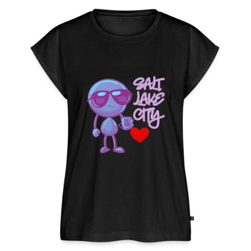 Smoon City 19 Salt Lake City - Women's Premium Roll Up Sleeve T-Shirt