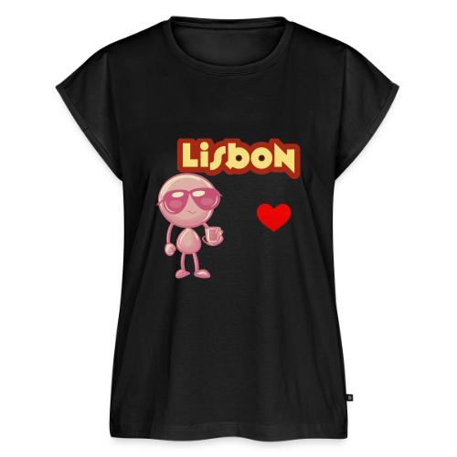 Smoon City_Lisbon - Women's Premium Roll Up Sleeve T-Shirt