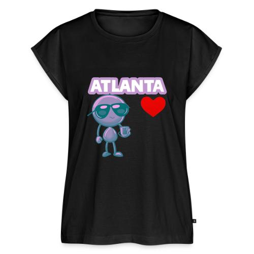 Smoon City_Atlanta - Women's Premium Roll Up Sleeve T-Shirt
