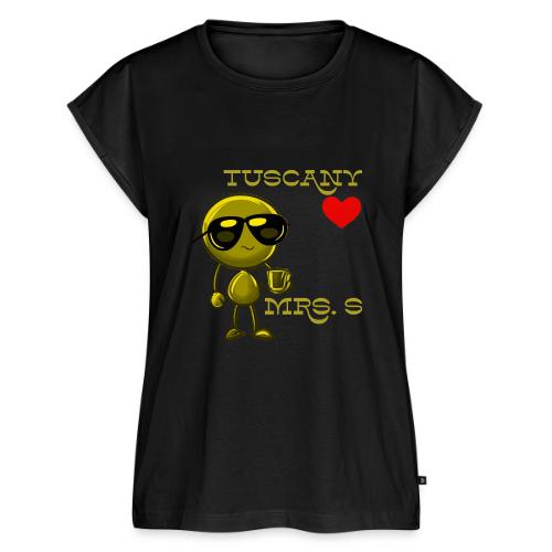 Smoon City_Tuscany Mrs. S - Women's Premium Roll Up Sleeve T-Shirt