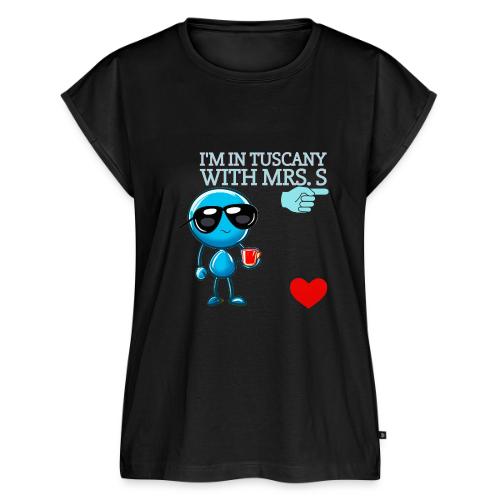 Smoon City_I'm in Tuscany with Mrs. S - Women's Premium Roll Up Sleeve T-Shirt