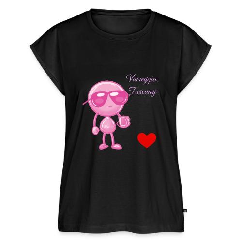 Smoon City_Viareggio Tuscany Pink - Women's Premium Roll Up Sleeve T-Shirt