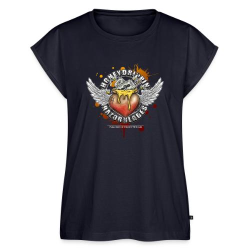 Honeydripping razorblades - Women's Premium Roll Up Sleeve T-Shirt