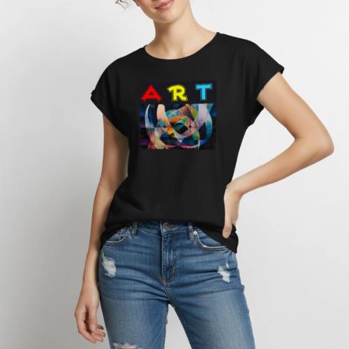 Art of Stripes and Shades - Women's Premium Roll Up Sleeve T-Shirt
