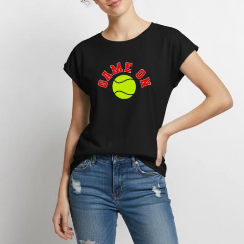 Game On Tennis - Women's Premium Roll Up Sleeve T-Shirt
