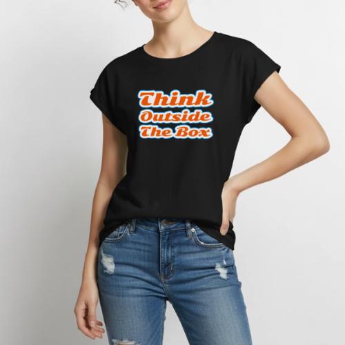 Think Outside the Box — Creative Mindset Script - Women's Premium Roll Up Sleeve T-Shirt