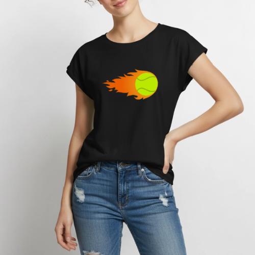 Tennis Ball - Women's Premium Roll Up Sleeve T-Shirt
