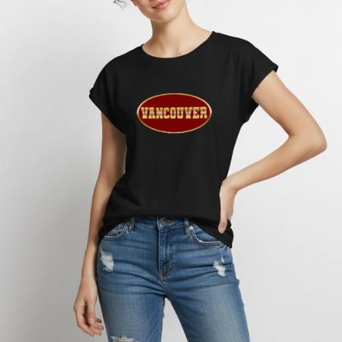 Golden Vibes – Vancouver - Women's Premium Roll Up Sleeve T-Shirt