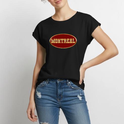 Montreal in Gold - Women's Premium Roll Up Sleeve T-Shirt