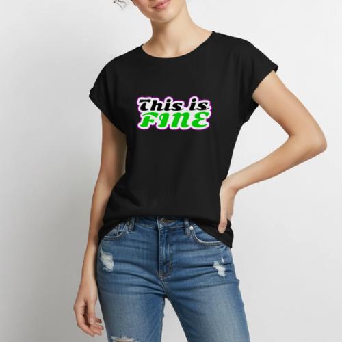 This Is Fine Balance - Women's Premium Roll Up Sleeve T-Shirt