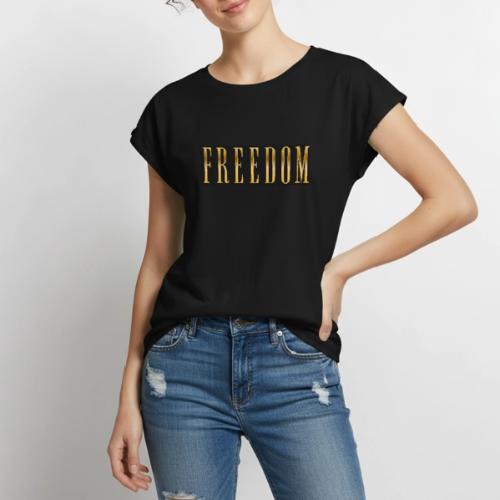 Freedom Shines - Women's Premium Roll Up Sleeve T-Shirt