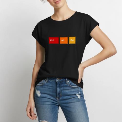 CTRL + ALT + DEL - Women's Premium Roll Up Sleeve T-Shirt