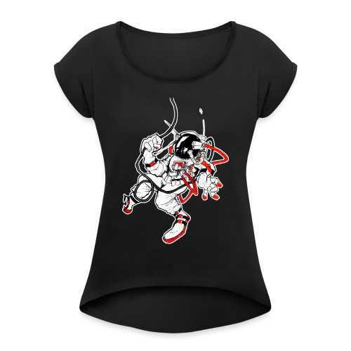 Spaceman! - Women's Roll Cuff T-Shirt