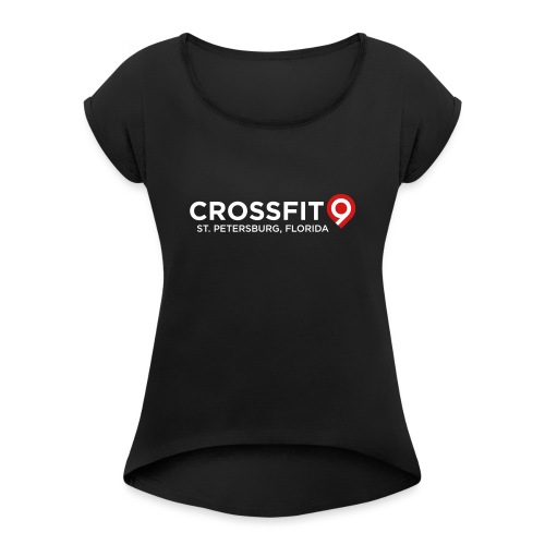 CrossFit9 Classic (White) - Women's Roll Cuff T-Shirt