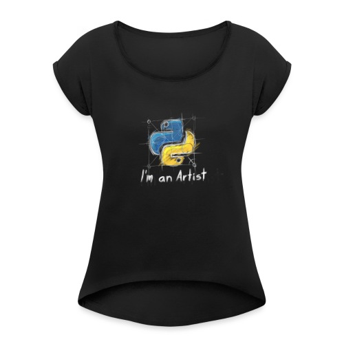 Python Artist - Women's Roll Cuff T-Shirt