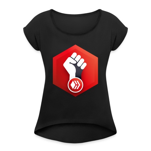 Hive Revolution Logo - Women's Roll Cuff T-Shirt