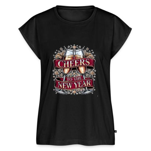 New Year's Champagne T-Shirt - Women's Premium Roll Up Sleeve T-Shirt