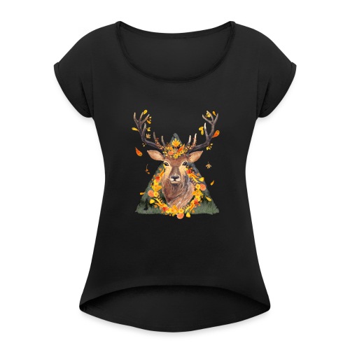 The Spirit of the Forest - Women's Roll Cuff T-Shirt