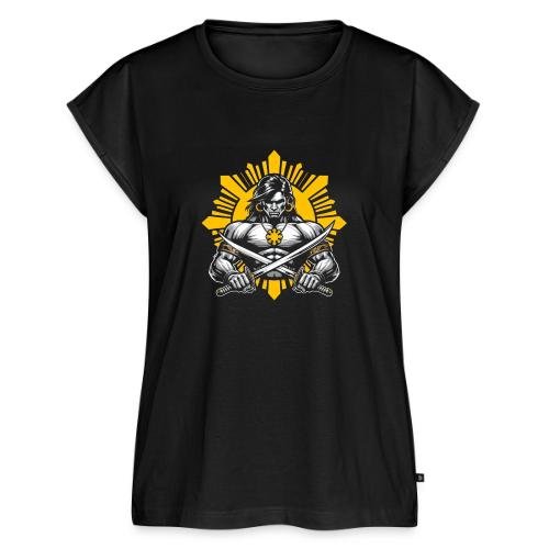 WARRIOR - MALAKAS - Women's Premium Roll Up Sleeve T-Shirt