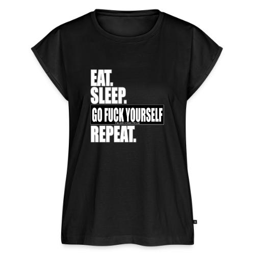 eat sleep… - Women's Premium Roll Up Sleeve T-Shirt