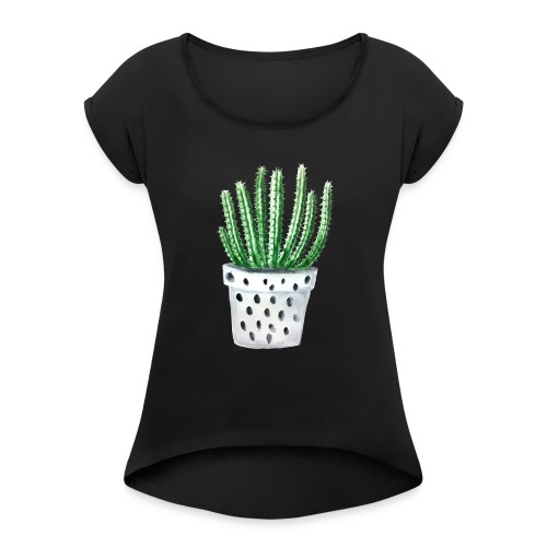 Cactus - Women's Roll Cuff T-Shirt