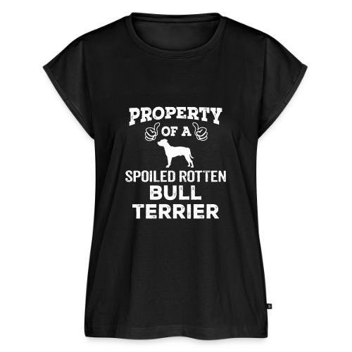 Property Of A Spoiled Rotten Bull Terrier Cool - Women's Premium Roll Up Sleeve T-Shirt