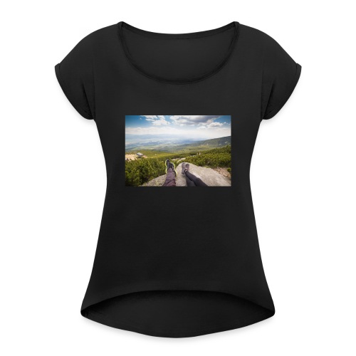 Outdoorsy Life - Women's Roll Cuff T-Shirt