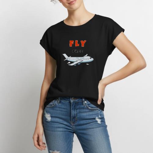 fly free design - Women's Premium Roll Up Sleeve T-Shirt