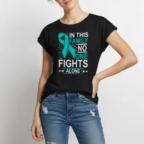 Wellness Collection - Family, No-one Fights Alone - Women's Premium Roll Up Sleeve T-Shirt