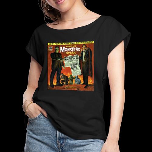 Famous Monsters Speak Album - Women's Roll Cuff T-Shirt
