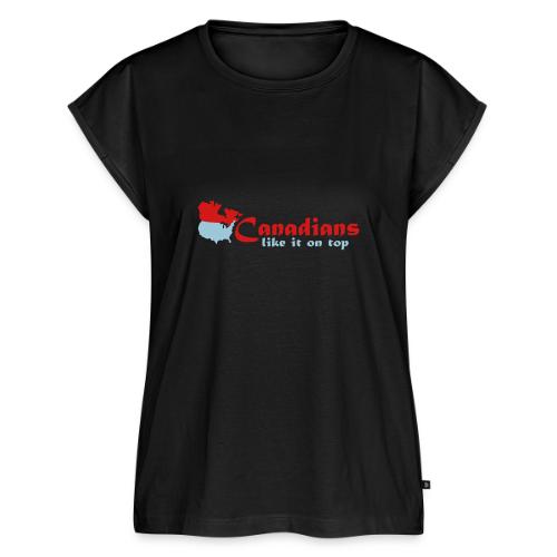 Canadians like it on top - Women's Premium Roll Up Sleeve T-Shirt