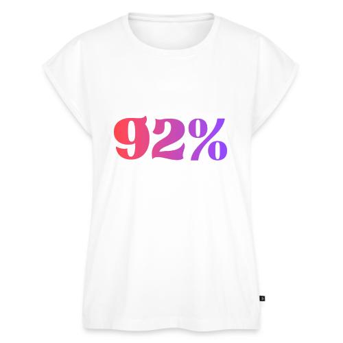 92 Percent - Women's Premium Roll Up Sleeve T-Shirt