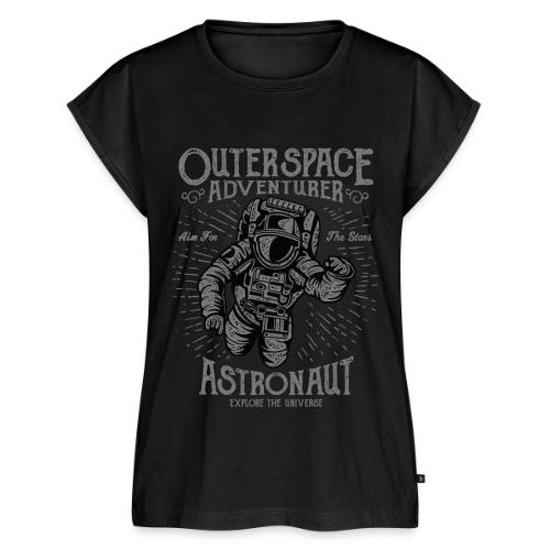Astronaut Outer Space - Women's Premium Roll Up Sleeve T-Shirt