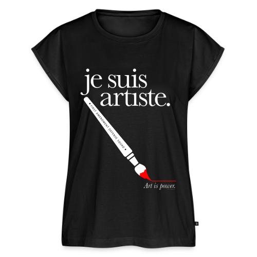 je suis artiste - Art is Power. - Women's Premium Roll Up Sleeve T-Shirt