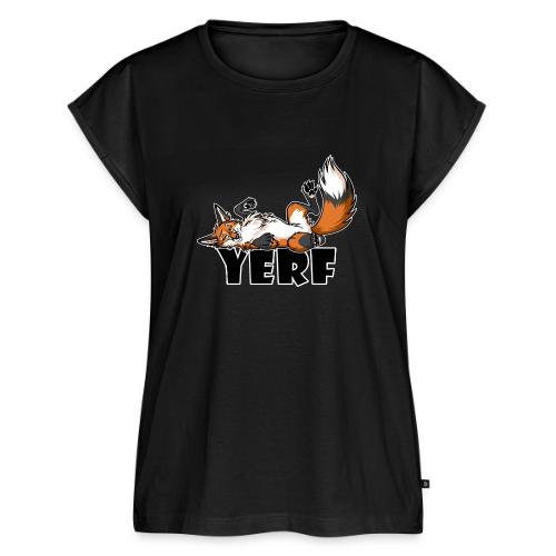 Lazy YERF FOX / FOXES - Women's Premium Roll Up Sleeve T-Shirt