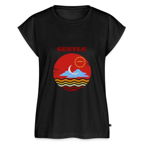 Classic Retro Sunset - Women's Premium Roll Up Sleeve T-Shirt